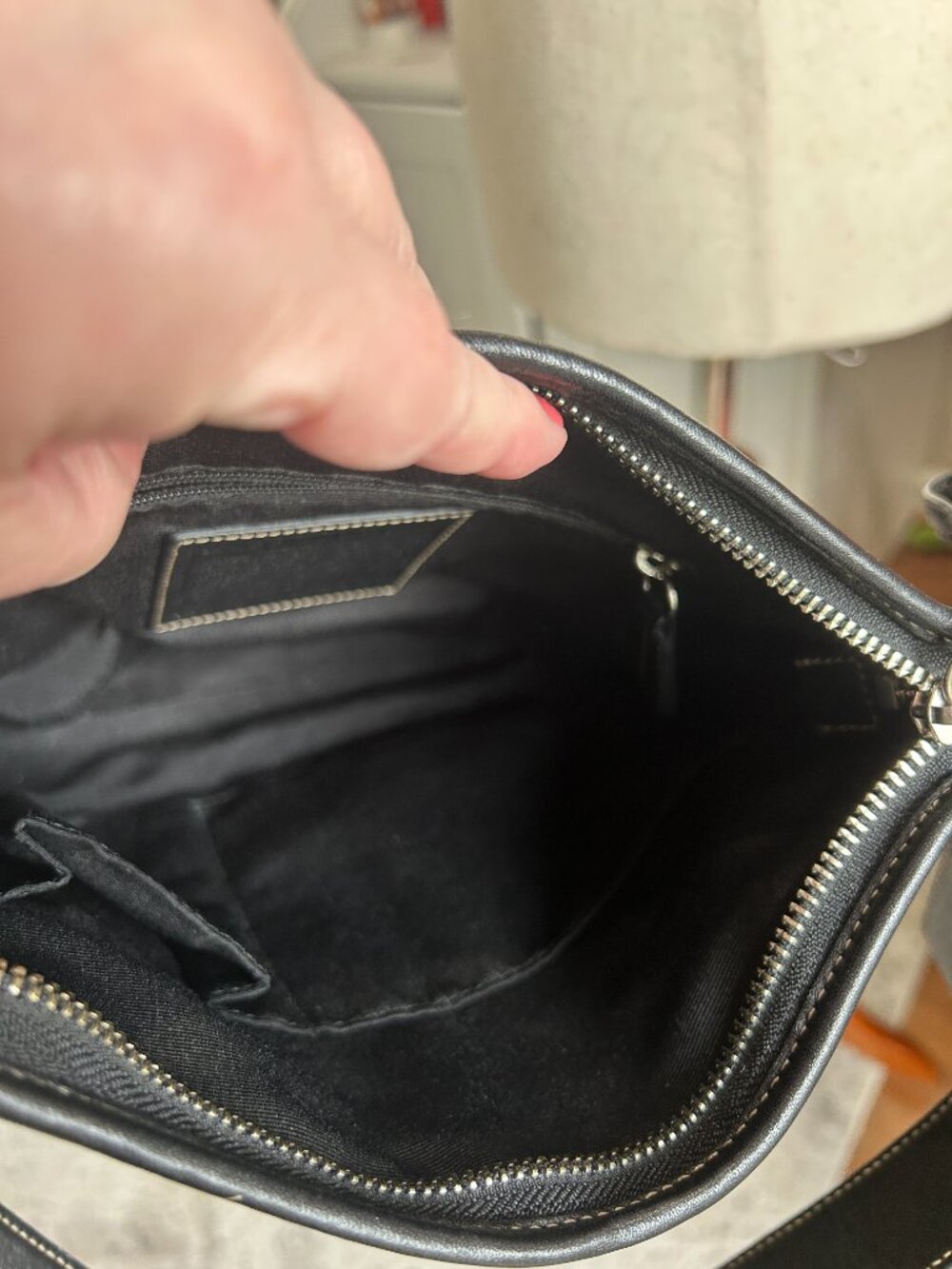Coach Signature Shoulder Bag | Black Monogram Canvas Leather Buckle Accent - Picture 12 of 13
